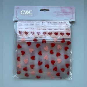 CWC Cook With Color Heart Print Resealable Treat Bags